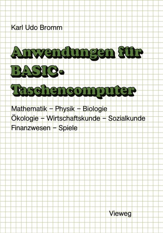 Cover-Bild Anwendungen für BASIC-Taschencomputer