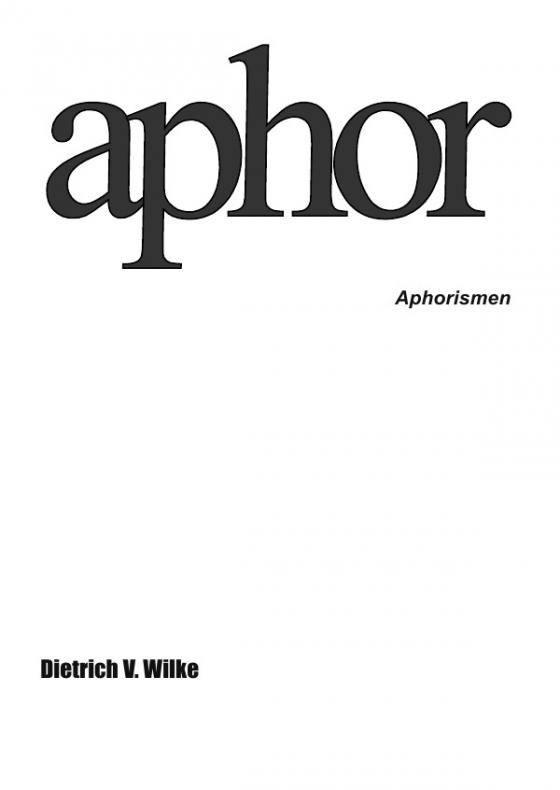 Cover-Bild Aphor