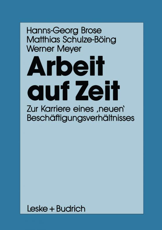 Cover-Bild Arbeit auf Zeit