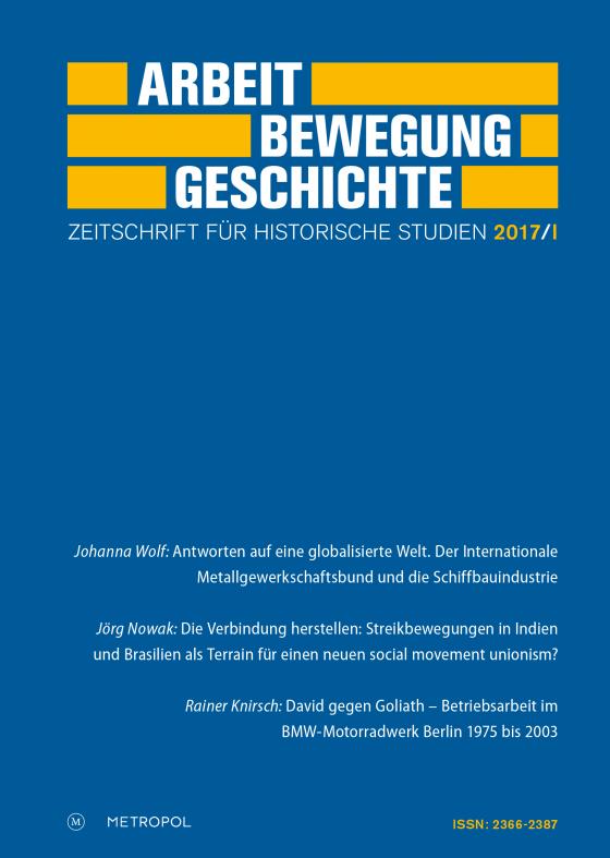 Cover-Bild Arbeit – Bewegung – Geschichte