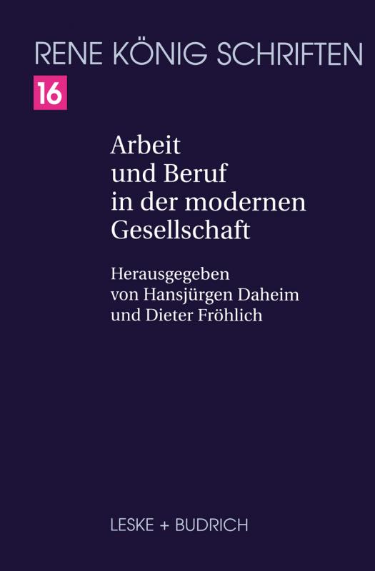 Cover-Bild Arbeit und Beruf in der modernen Gesellschaft