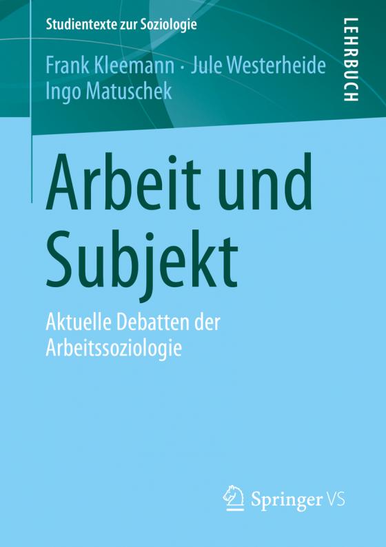 Cover-Bild Arbeit und Subjekt