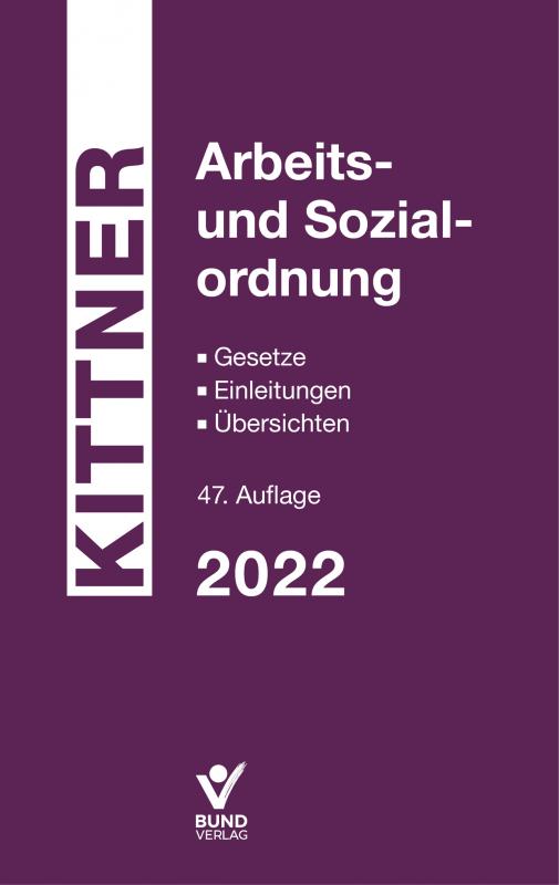 Cover-Bild Arbeits- und Sozialordnung 2022