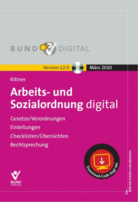 Cover-Bild Arbeits- und Sozialordnung digital 22.0