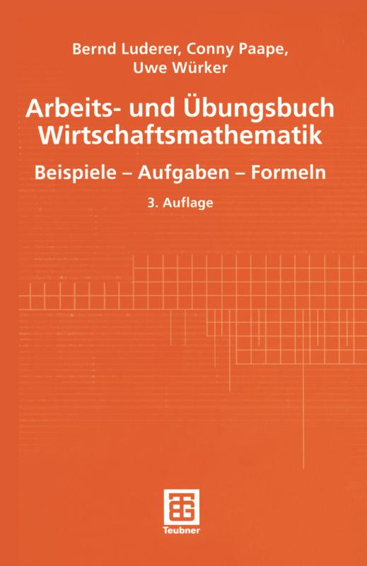 Cover-Bild Arbeits- und Übungsbuch Wirtschaftsmathematik