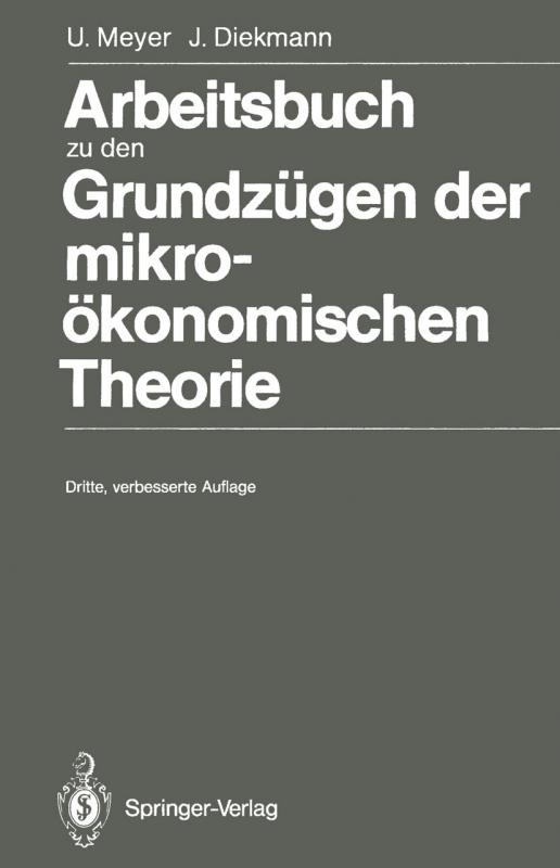 Cover-Bild Arbeitsbuch zu den Grundzügen der mikroökonomischen Theorie