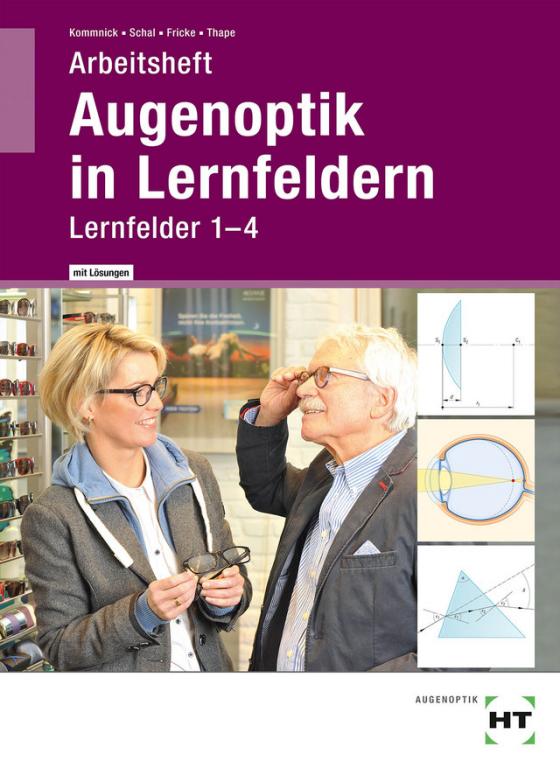 Cover-Bild Arbeitsheft mit eingetragenen Lösungen Augenoptik in Lernfeldern