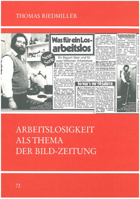 Cover-Bild Arbeitslosigkeit als Thema der Bild-Zeitung