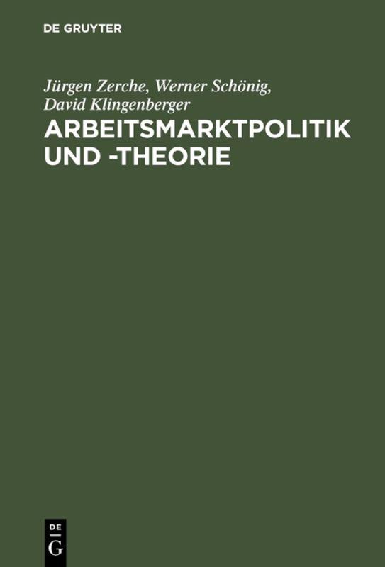 Cover-Bild Arbeitsmarktpolitik und -theorie