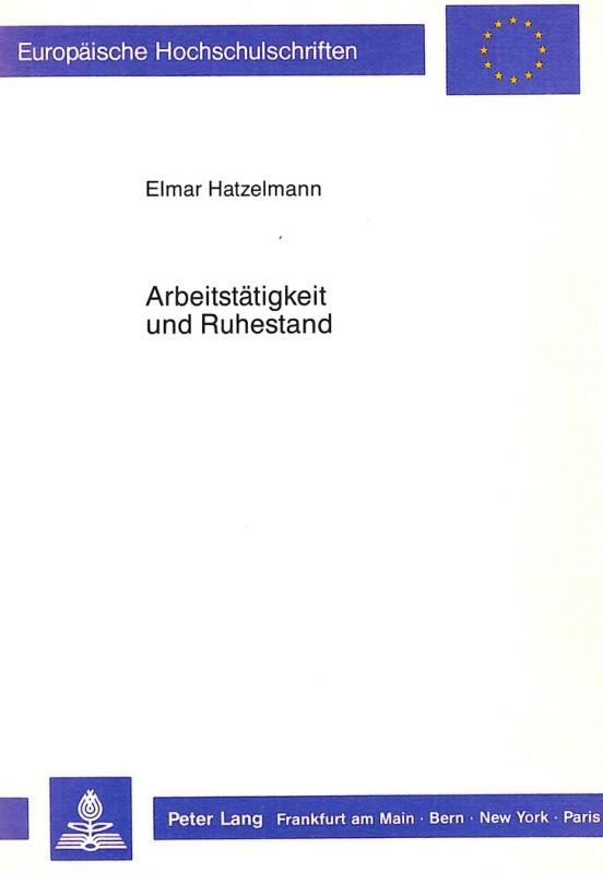 Cover-Bild Arbeitstätigkeit und Ruhestand