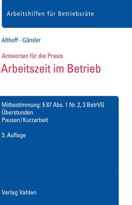 Cover-Bild Arbeitszeit im Betrieb