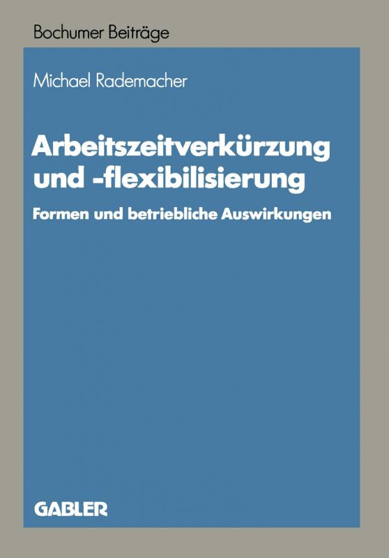 Cover-Bild Arbeitszeitverkürzung und -flexibilisierung