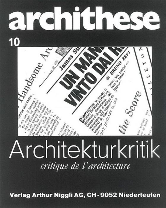 Cover-Bild Architekturkritik
