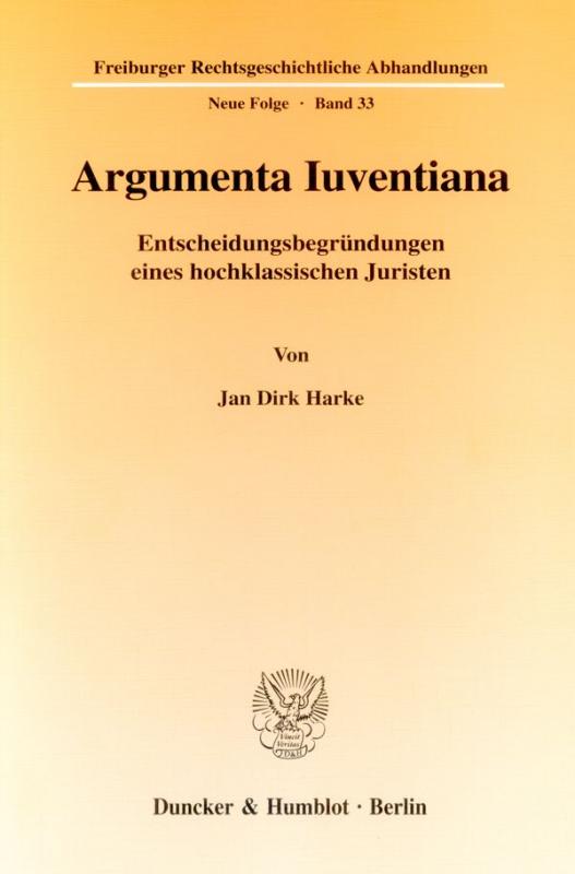 Cover-Bild Argumenta Iuventiana.