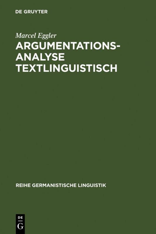 Cover-Bild Argumentationsanalyse textlinguistisch