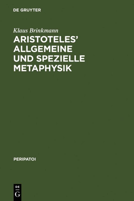 Cover-Bild Aristoteles' allgemeine und spezielle Metaphysik