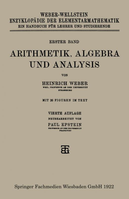 Cover-Bild Arithmetik, Algebra und Analysis