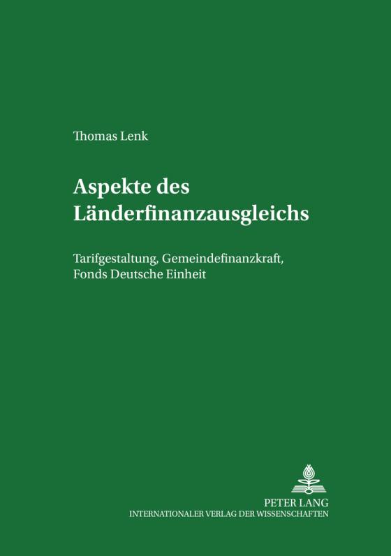 Cover-Bild Aspekte des Länderfinanzausgleichs