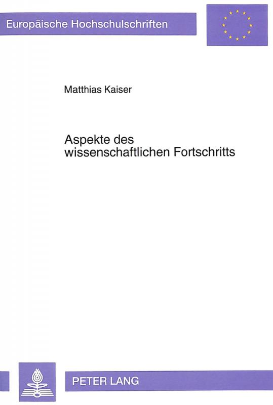 Cover-Bild Aspekte des wissenschaftlichen Fortschritts