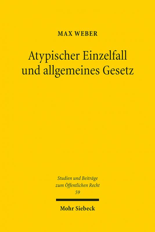 Cover-Bild Atypischer Einzelfall und allgemeines Gesetz