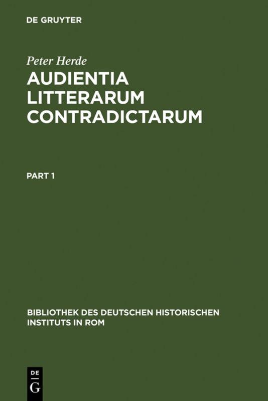 Cover-Bild Audientia litterarum contradictarum
