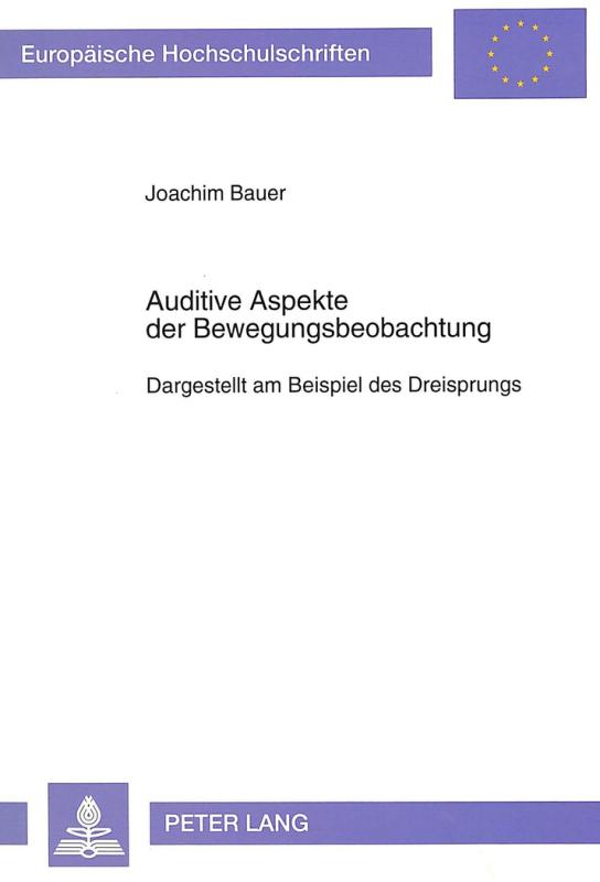 Cover-Bild Auditive Aspekte der Bewegungsbeobachtung