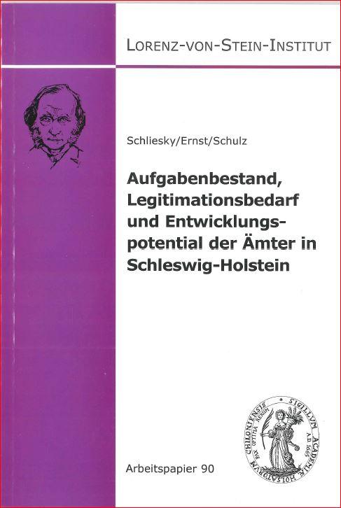 Cover-Bild Aufgabenbestand, Legitimationsbedarf und Entwicklungspotential der Ämter in Schleswig-Holstein