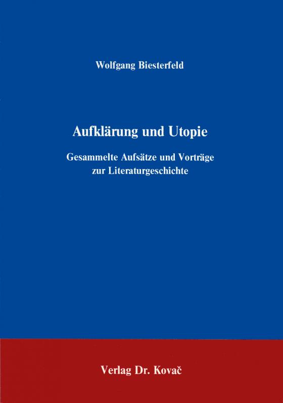 Cover-Bild Aufklärung und Utopie
