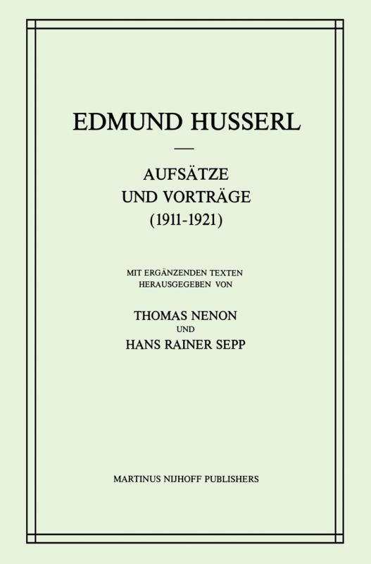 Cover-Bild Aufsätze und Vorträge (1911–1921)