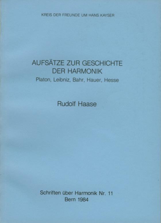 Cover-Bild Aufsätze zur Geschichte der Harmonik