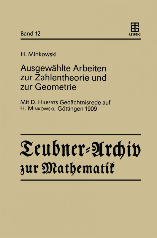 Cover-Bild Ausgewählte Arbeiten zur Zahlentheorie und zur Geometrie