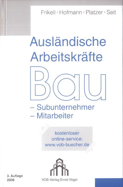 Cover-Bild Ausländische Arbeitskräfte Bau