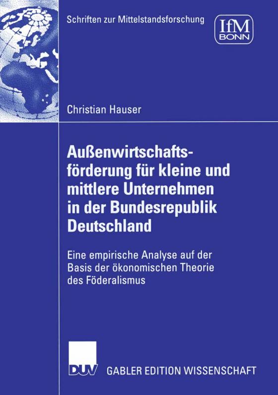 Cover-Bild Außenwirtschaftsförderung für kleine und mittlere Unternehmen in der Bundesrepublik Deutschland