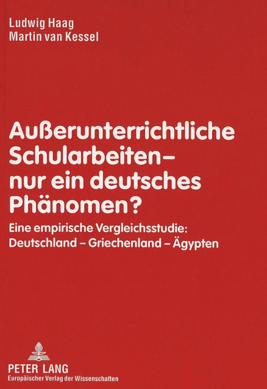 Cover-Bild Außerunterrichtliche Schularbeiten - nur ein deutsches Phänomen?