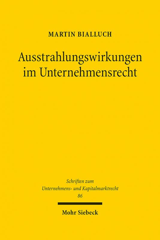 Cover-Bild Ausstrahlungswirkungen im Unternehmensrecht