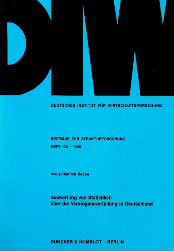 Cover-Bild Auswertung von Statistiken über die Vermögensverteilung in Deutschland.