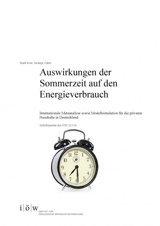 Cover-Bild Auswirkungen der Sommerzeit auf den Energieverbrauch