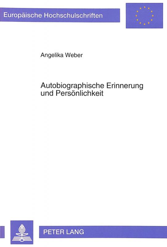 Cover-Bild Autobiographische Erinnerung und Persönlichkeit