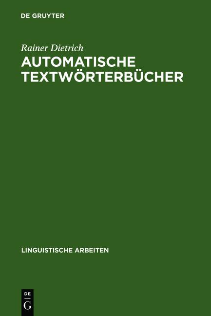 Cover-Bild Automatische Textwörterbücher