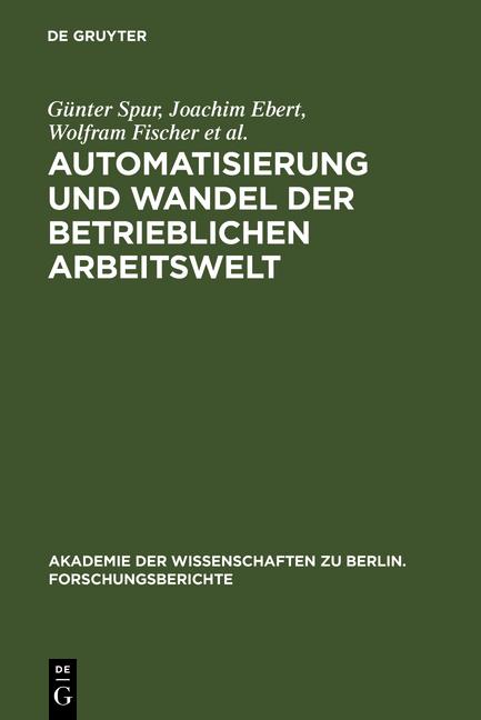 Cover-Bild Automatisierung und Wandel der betrieblichen Arbeitswelt