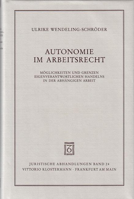 Cover-Bild Autonomie im Arbeitsrecht