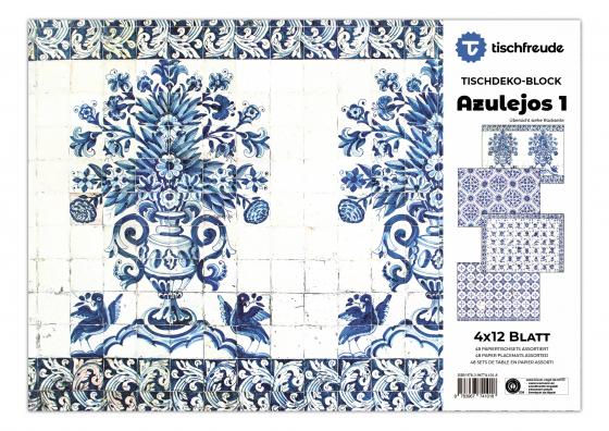 Cover-Bild AZULEJOS 1, Tischdeko-Block, 4 x 12 Blatt