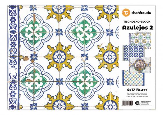Cover-Bild AZULEJOS 2, Tischdeko-Block, 4 x 12 Blatt