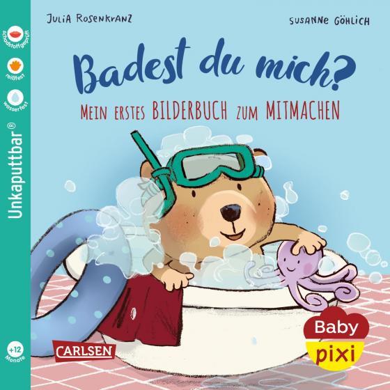 Cover-Bild Baby Pixi (unkaputtbar) 85: Mein erstes Bilderbuch zum Mitmachen: Badest du mich?