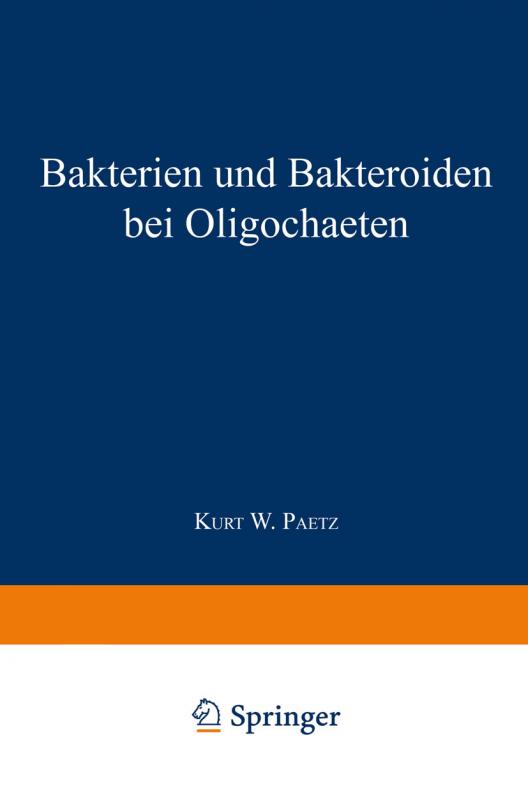 Cover-Bild Bakterien und Bakteroiden bei Oligochaeten