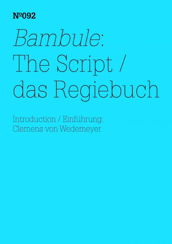 Cover-Bild Bambule: Das Regiebuch