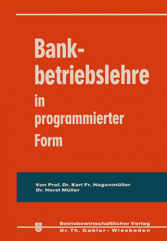 Cover-Bild Bankbetriebslehre in programmierter Form