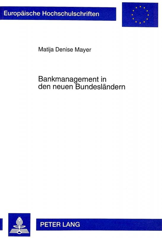 Cover-Bild Bankmanagement in den neuen Bundesländern