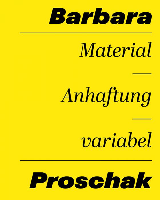 Cover-Bild Barbara Proschak: Material - Anhaftung - variabel