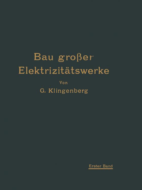 Cover-Bild Bau großer Elektrizitätswerke